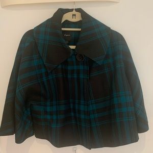 Barely used blue and black cape jacket